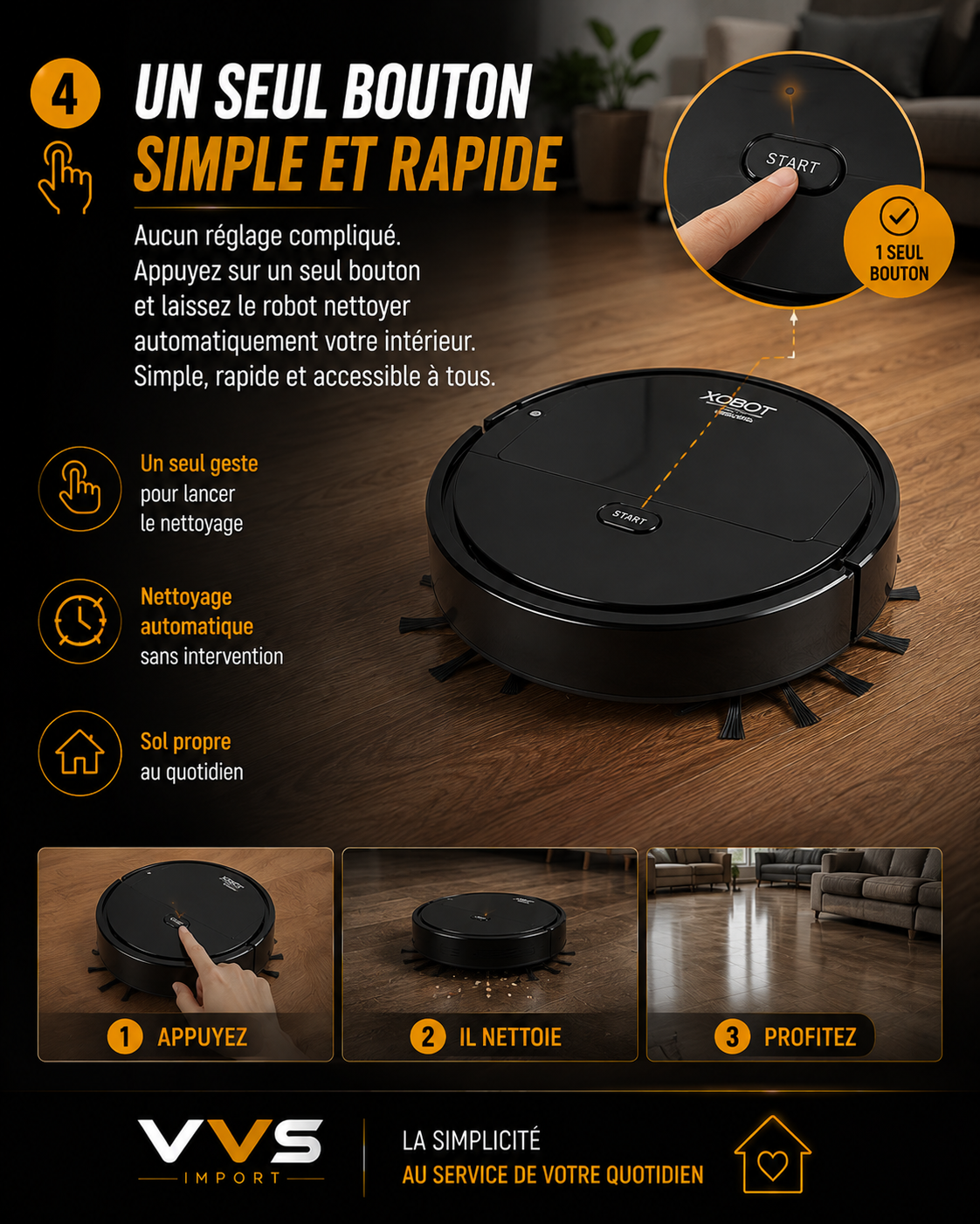 Aspirateur robot mini